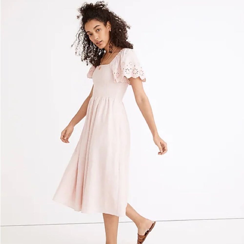 Madewell pink midi dress